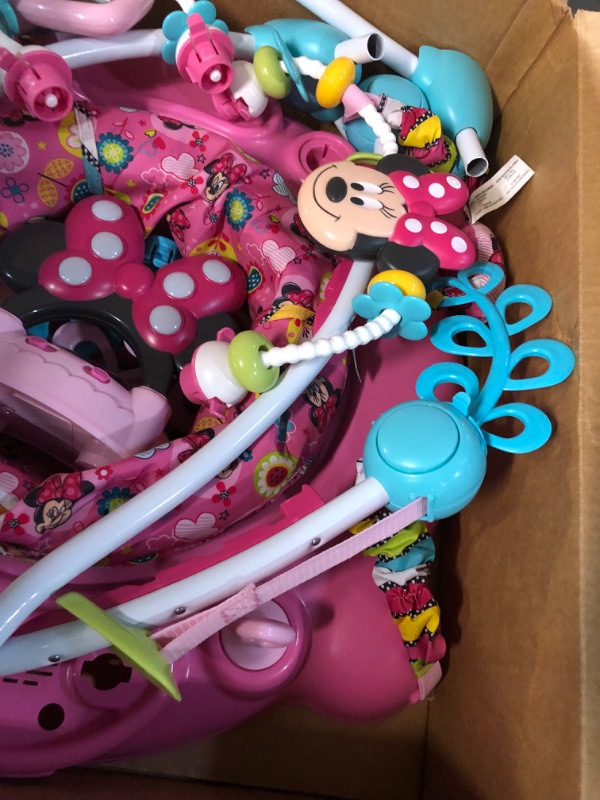 Photo 4 of Bright Starts Disney Baby MINNIE MOUSE PeekABoo Activity Jumper with Lights and Melodies, Ages 6 months +