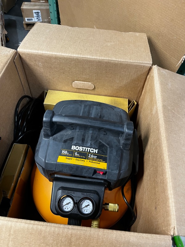 Photo 4 of **SEE NOTES**
BOSTITCH Air Compressor Combo Kit, 2-Tool (BTFP2KIT) , Yellow