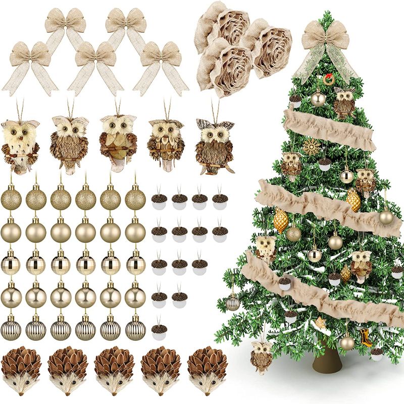 Photo 1 of 68 Pieces Woodland Tree Decorations Set