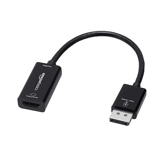 Photo 1 of Display port to Hdmi adapter, 4k@30hz, amazon basics