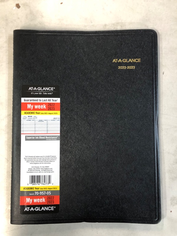 Photo 3 of AT-A-GLANCE 2022-2023 Planner, Weekly Academic Appointment Book, 8-1/4" x 11"