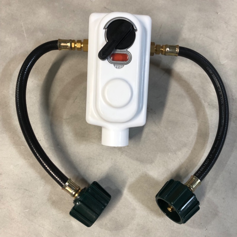 Photo 2 of Flame King (KT12ACR6a) 2-Stage Auto Changeover LP Propane Gas Regulator With Two 12 Inch Pigtails For RVs, Vans, Trailers Newest Model