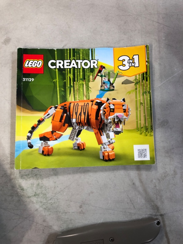 Photo 3 of **used**LEGO Creator 3in1 Majestic Tiger 31129 Building Toy Set for Kids,