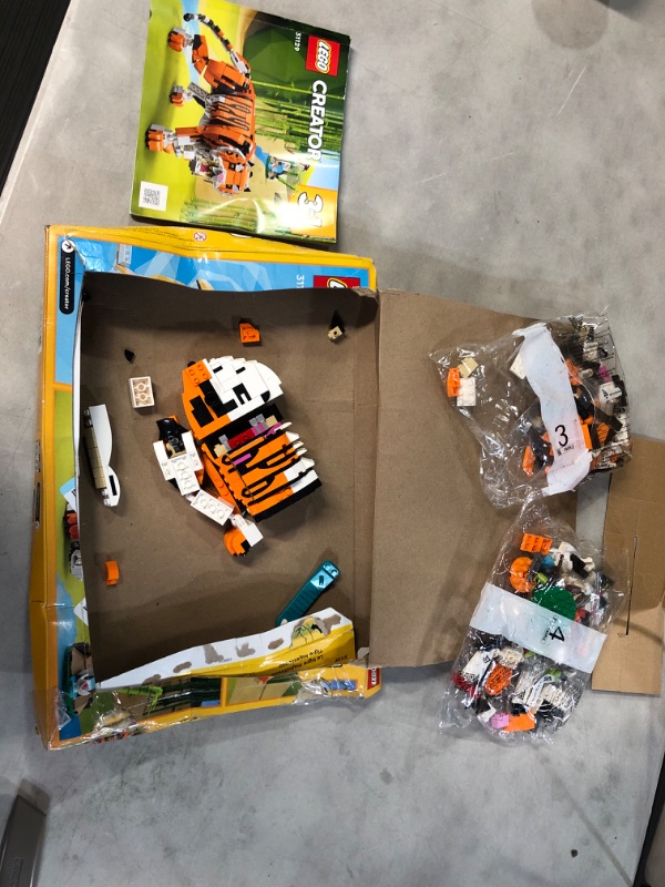 Photo 4 of **used**LEGO Creator 3in1 Majestic Tiger 31129 Building Toy Set for Kids,