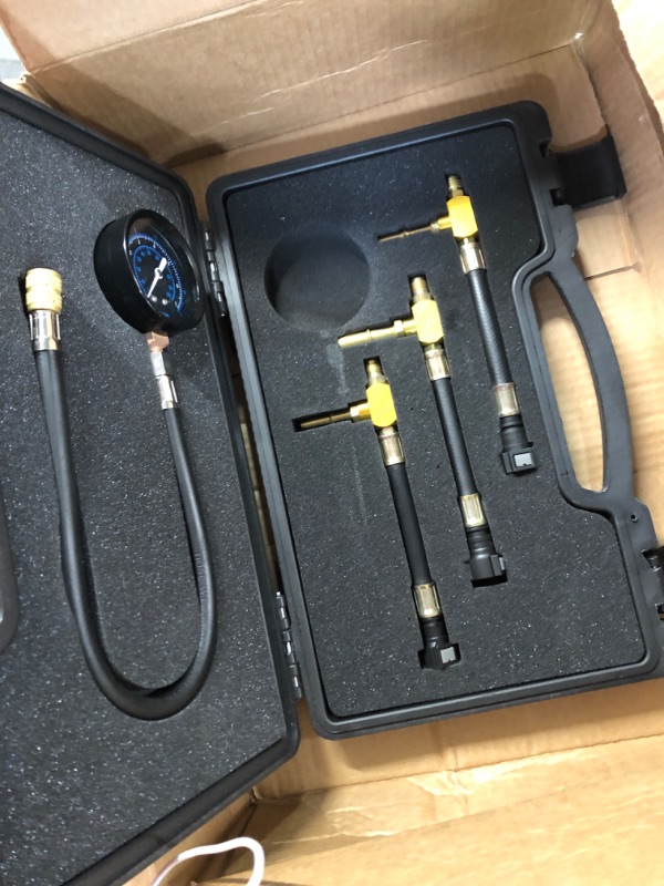 Photo 2 of Lichamp Fuel Pressure Gauge, Fuel Pump Pressure Test Kit with Hose Adapter