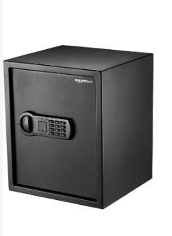 Photo 1 of **SEE NOTES**
Amazon Basics Steel Home Security Safe with Programmable Keypad - 1.52 Cubic Feet, 13.8 x 13 x 16.5 Inches, Black