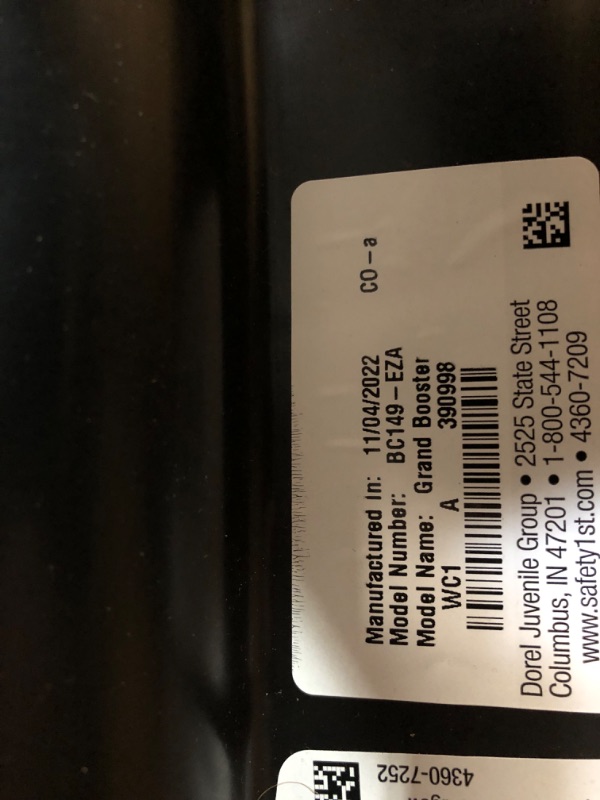 Photo 3 of **USED** Safety 1st Grand 2-in-1 Booster Car Seat, Forward-Facing with Harness, Black Sparrow