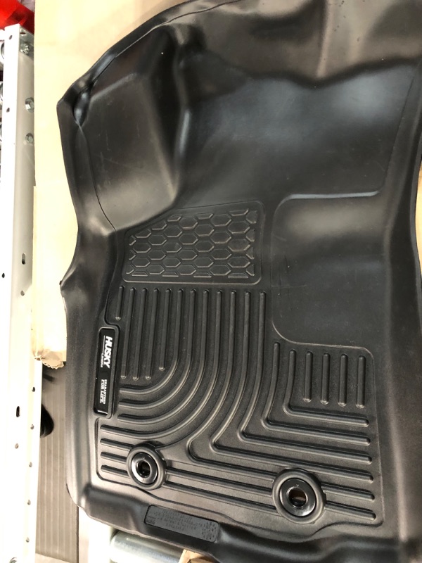 Photo 2 of Husky Liners Weatherbeater Series | Front Floor Liners - Black | 13971 | Fits 2018-2022 Toyota Tacoma Double/Access Cab w/ Automatic Transmission 2 Pcs Black Automatic