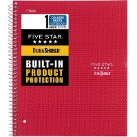 Photo 1 of 11ct Spiral Notebook 1 Subject College Ruled Anti-Microbial Five Star 11ct