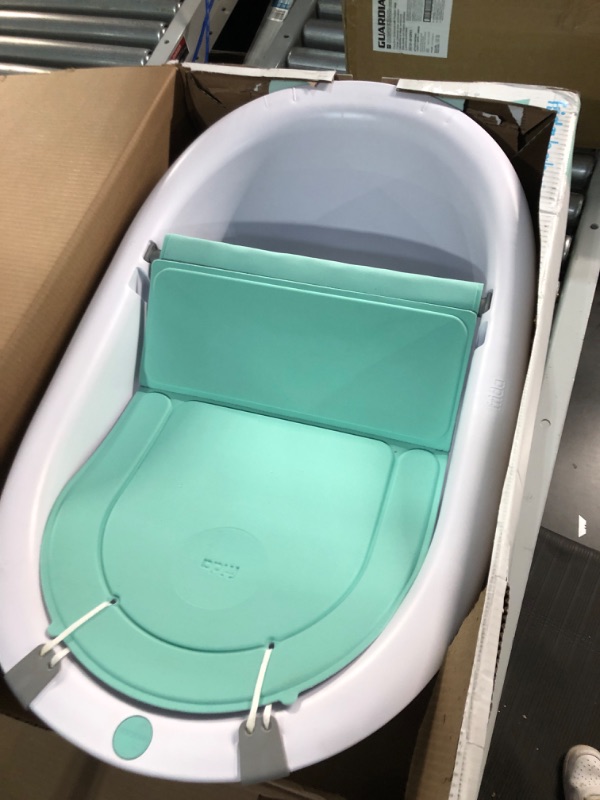 Photo 2 of 4-in-1 Grow-with-Me Bath Tub by Frida Baby Transforms Infant Bathtub to Toddler Bath Seat with Backrest for Assisted Sitting in Tub