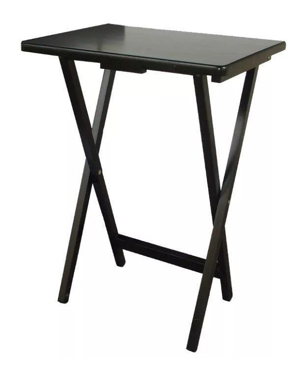 Photo 1 of ***BOTTOM OF LEG DAMAGED SLIGHTLY*** TV Tray Wood Black - Plastic Dev Group