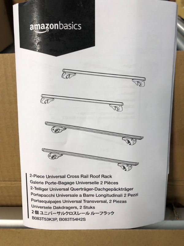 Photo 4 of Amazon Basics Cross Rail Roof Rack (Pack of 2) ?52 x 2.95 x 4.4 inches