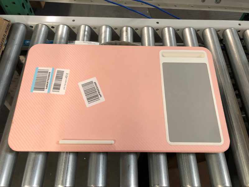 Photo 1 of LapGear Home Office Lap Desk with Device Ledge, Mouse Pad, and Phone Holder - Pink 12"D x 21.1"W x 2.6"H