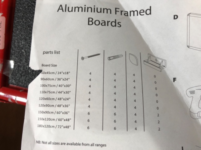 Photo 4 of USED* VIZ-PRO Magnetic Whiteboard / Dry Erase Board