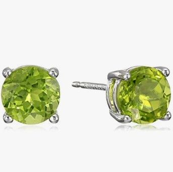 Photo 1 of NEW Amazon Essentials Sterling Silver Genuine or Created Round Cut Birthstone Stud Earrings