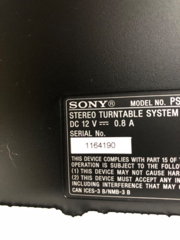 Photo 1 of Sony PS-LX310BT Belt Drive Turntable: Fully Automatic Wireless Vinyl Record Player with Bluetooth and USB Output Black 14.5 x 17 x 4.3 inches