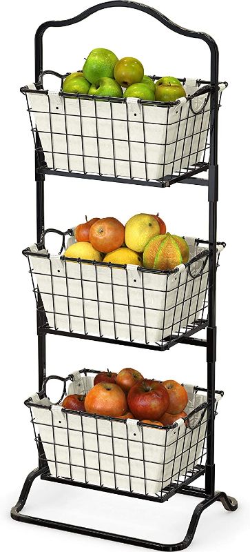 Photo 2 of  3-Tier Rigid Wire Market Fruit Basket
