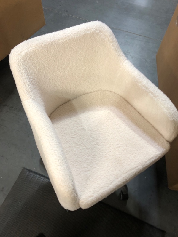 Photo 2 of Linon Home Decor Products Linon Brooklyn Sherpa Office Chair, Ivory