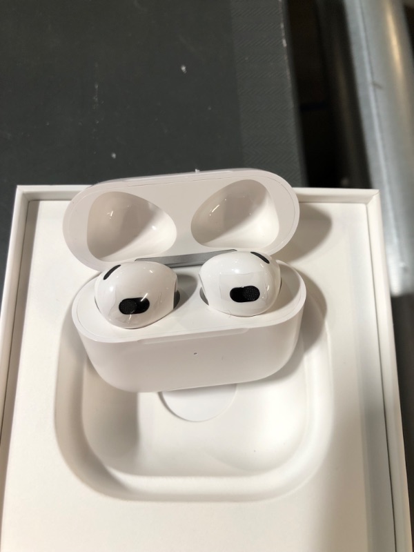 Photo 2 of **USED/TESTED SEE NOTES** Apple AirPods (3rd Generation) Wireless Earbuds with Lightning Charging Case