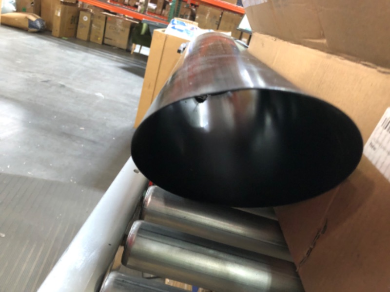 Photo 1 of FGJQEFG 5 Inch Inlet 7 Inch Outlet Gloss Black Stainless Steel Miter Cut Diesel Exhaust (Stack Smokers 5" ID Inlet 36" Long) 5‘’Inlet 7‘’Outlet-Black