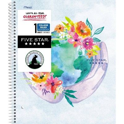 Photo 1 of Five Star and National Wildlife Federation College Ruled 1 Subject Spiral Notebook (Pack of 4)