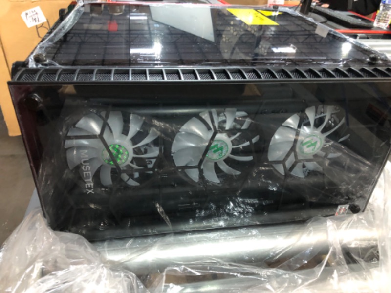 Photo 2 of MUSETEX ATX PC Case Pre-Installed 6Pcs 120mm ARGB Fans - LOOSE PIECES, FAIRLY NEW