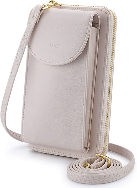 Photo 1 of S-ZONE PU Leather RFID Blocking Crossbody Cell Phone Bag for Women Wallet Purse