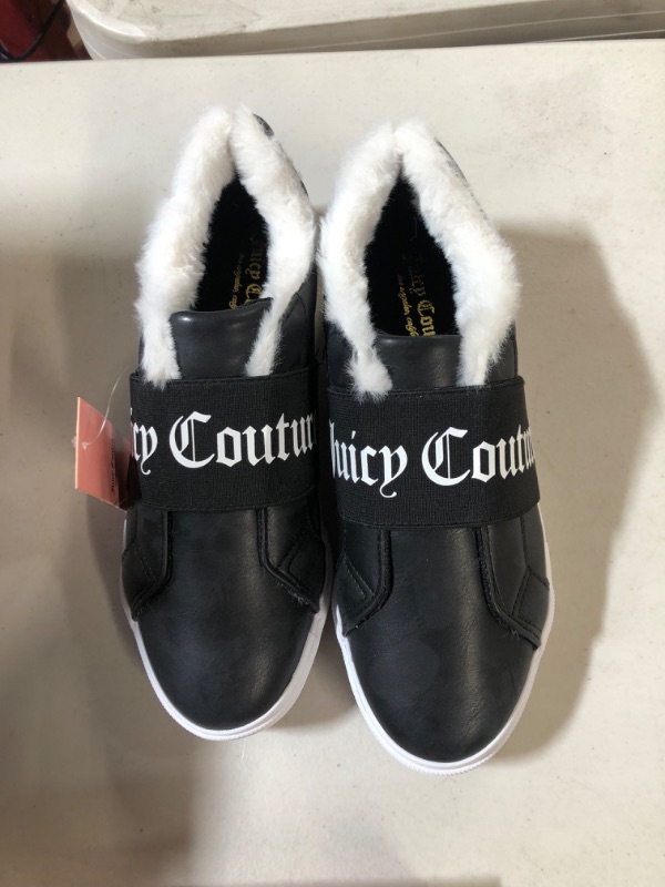 Photo 3 of Juicy Couture Choppy Women's Faux-Fur Sneakers, Size: 7, Black