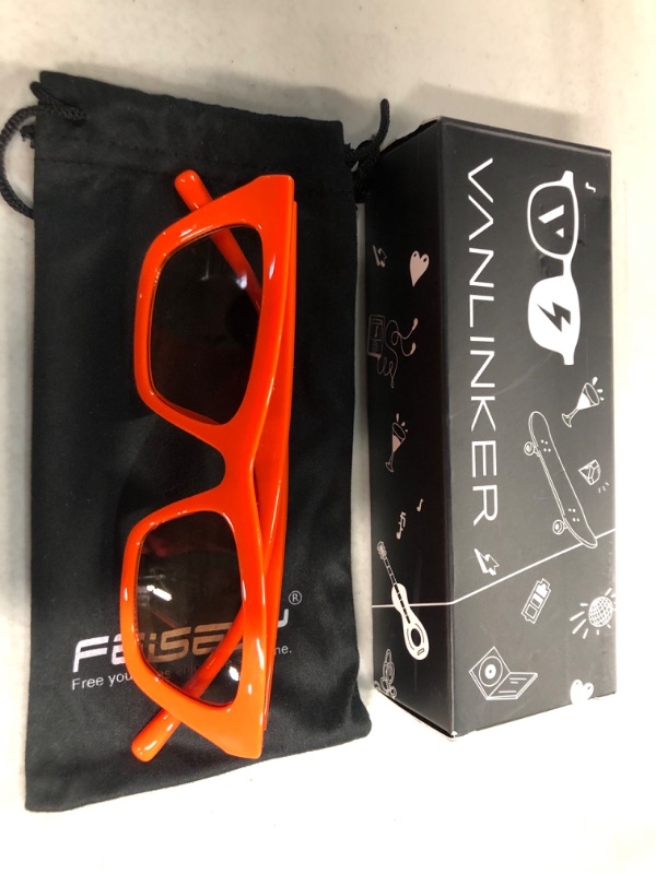 Photo 3 of Vanlinker skinny orange glasses