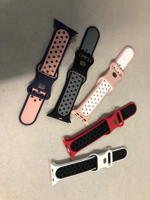 Photo 1 of 5-Pack Sport Bands Compatible for Apple Watch 