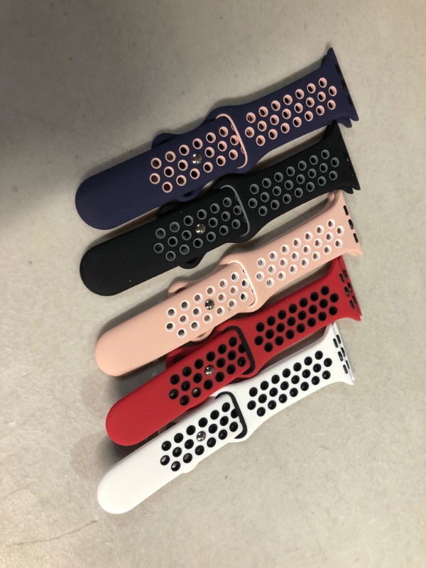 Photo 1 of 5-Pack Sport Bands Compatible for Apple Watch 