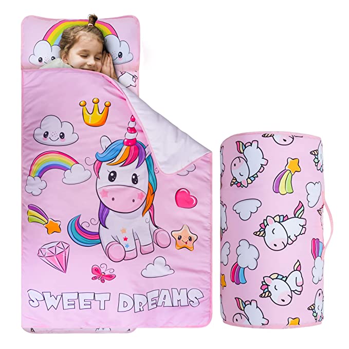 Photo 1 of *see notes!* Unicorn Toddler Nap Mat with Removable Pillow and Blanket