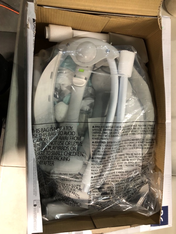 Photo 2 of Ingenuity ConvertMe 2-in-1 Compact Portable Baby Swing & Infant Seat, Battery-Powered Vibrations, Automatic Sway, Nature Sounds - Raylan