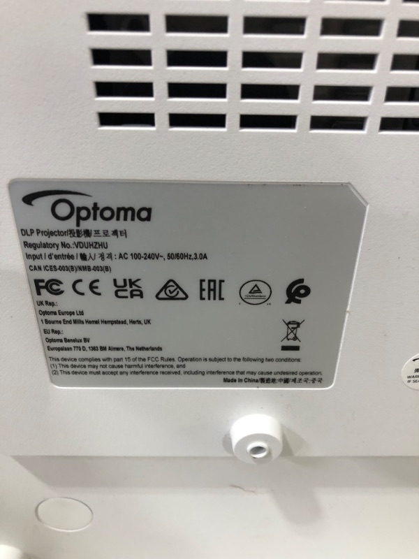Photo 1 of Optoma UHZ45 4K UHD Laser Home Theater and Gaming Projector 