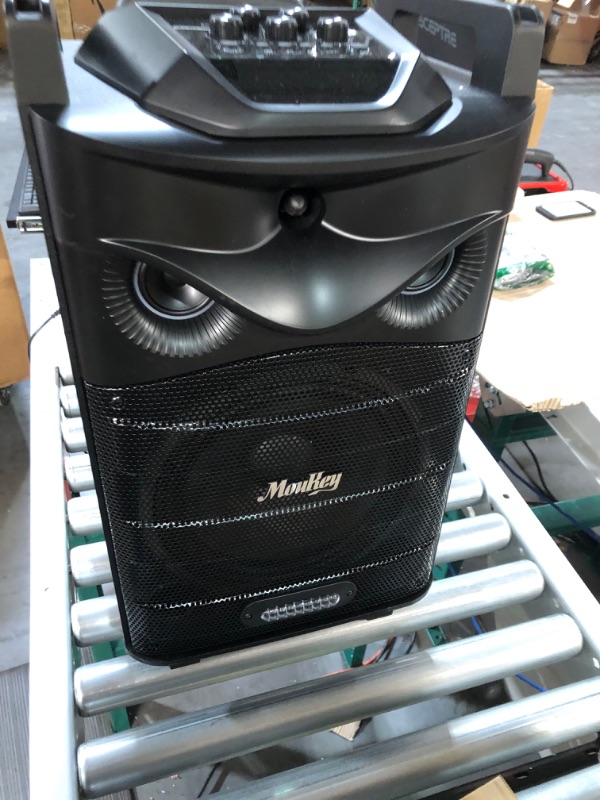 Photo 4 of Moukey Karaoke Machine, PA System Subwoofer, Portable Bluetooth Speaker w/ 2 Wireless Microphones