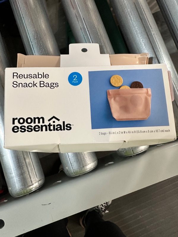 Photo 2 of 2pk Reusable Snack Bags Light Pink - Room Essentials&#8482;