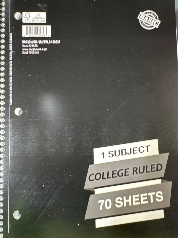 Photo 1 of Pen + Gear 1 Subject Notebook- 70 Sheet, Wide Ruled - Pack of 2