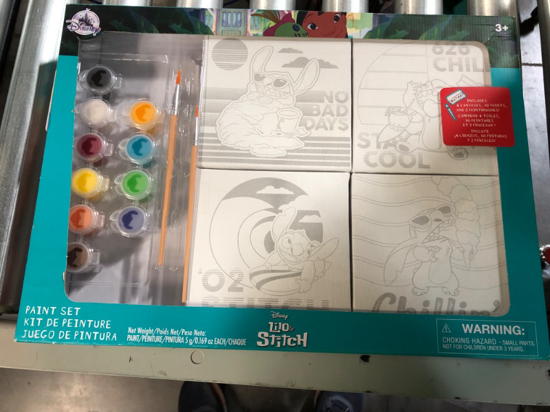 Photo 1 of Canvas Set Activity Kit with Paints and Brushes - Lilo &#38; Stitch