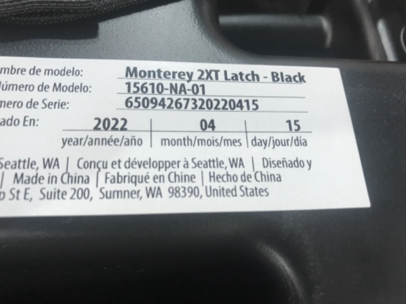 Photo 3 of Diono Monterey 2XT Latch 2 in 1 High Back Booster Car Seat, Black 2XT Black