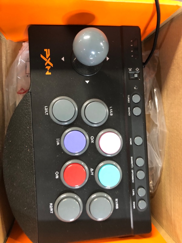 Photo 2 of Arcade Fight Stick, PXN Street Fighter Arcade Game Fighting Joystick with USB Port, with Turbo & Macro Functions, Suitable for PS3 / PS4 / Xbox ONE/Nintendo Switch/PC Windows.