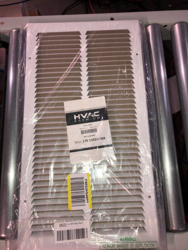 Photo 3 of 10"w X 20"h Steel Return Air Grilles - Sidewall and Ceiling - HVAC Duct Cover - White