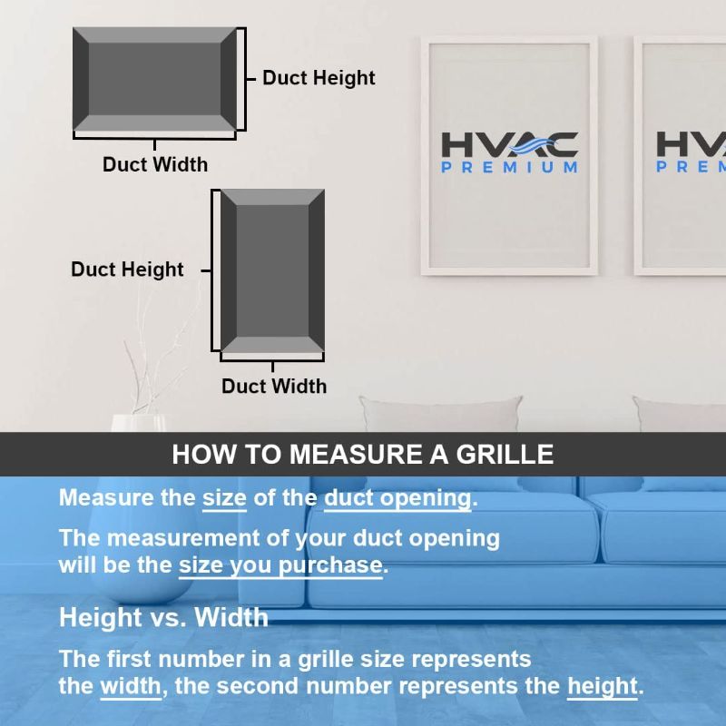 Photo 2 of 10"w X 20"h Steel Return Air Grilles - Sidewall and Ceiling - HVAC Duct Cover - White