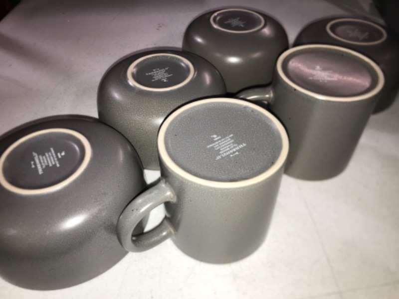 Photo 3 of 16pc Stoneware Tilley Dinnerware Set Gray - Threshold&#8482;