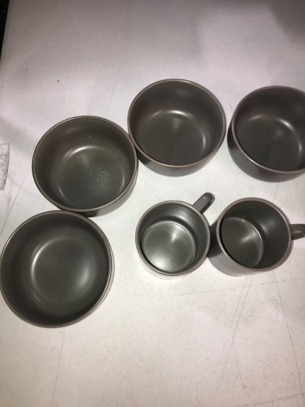 Photo 2 of 16pc Stoneware Tilley Dinnerware Set Gray - Threshold&#8482;