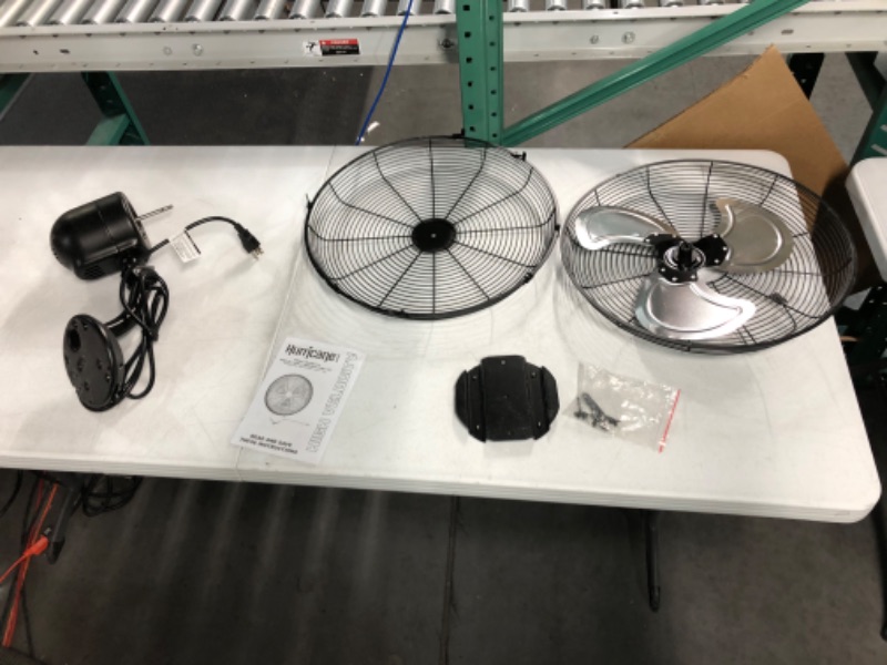 Photo 6 of ***USED*** Hurricane Wall Mount Fan - 16 Inch, Pro Series, High Velocity, Heavy Duty Metal Wall Mount Fan for Industrial, Commercial, Residential, and Greenhouse Use - ETL Listed, Black 16" Wall Mount