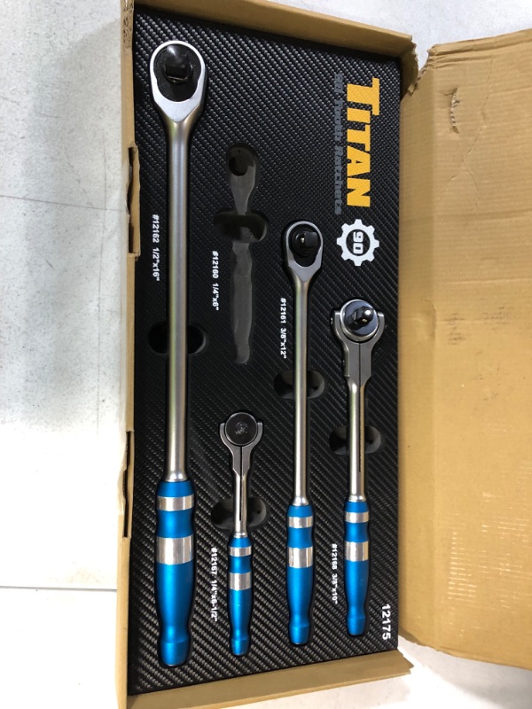 Photo 2 of *MISSING PIECE*** - Titan Tool 5 pc Ratchet Set 90 Tooth Design