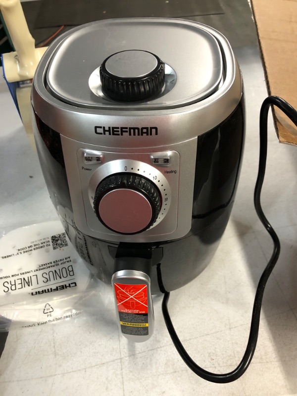 Photo 3 of **Used** CHEFMAN Compact Air Fryer, 2 Qt, Nonstick Black