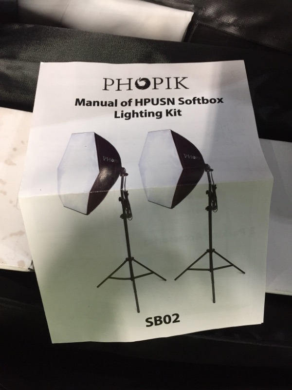 Photo 3 of PHOPIK Softbox Photography Lighting Kit: Photo Studio Equipment 30 x 30 inches