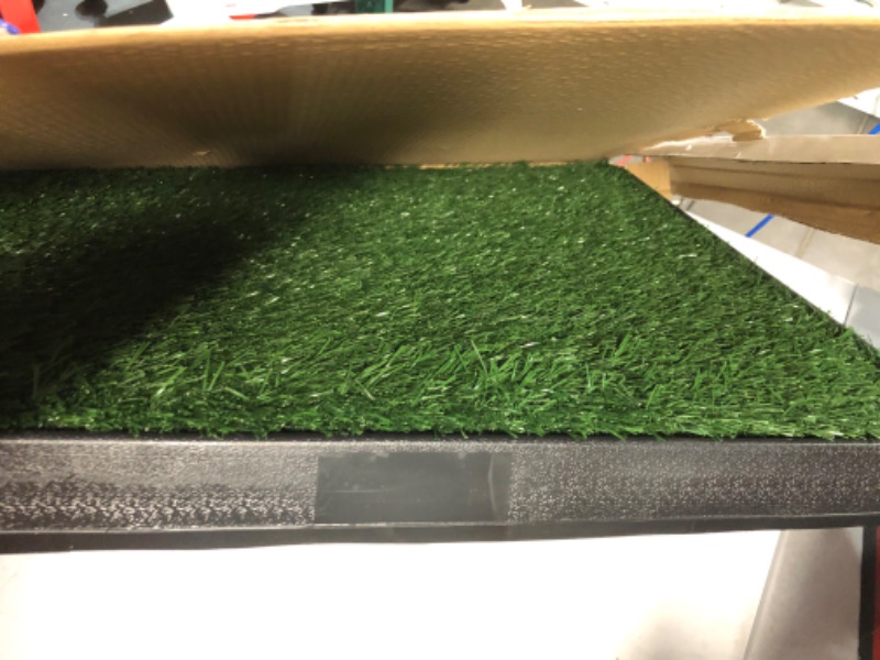 Photo 2 of Artificial Grass Puppy Pee Pad for Dogs and Small Pets - 20x25 Reusable 3-Layer Training Potty Pad with Tray - Dog Housebreaking Supplies by PETMAKER