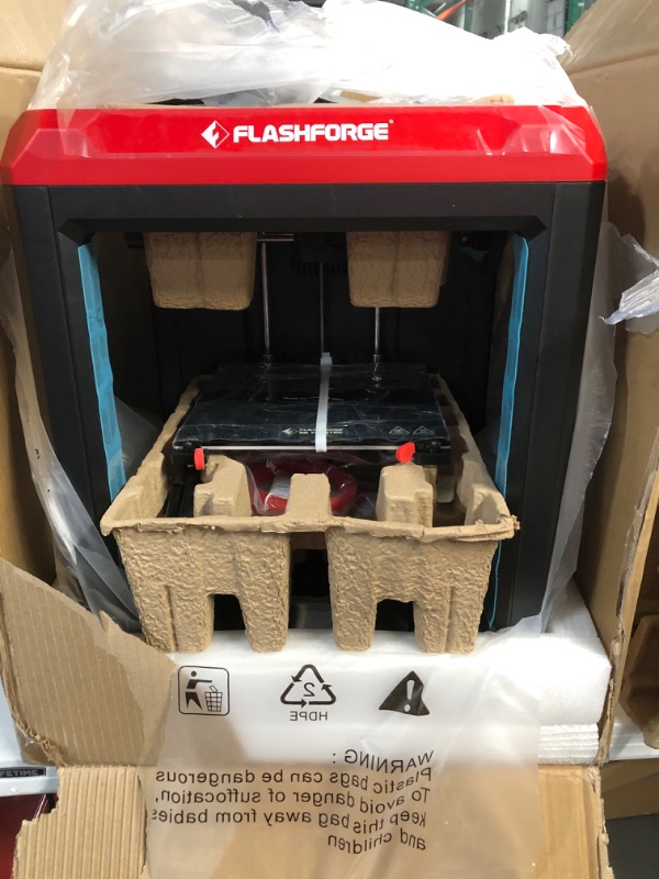 Photo 1 of Flashforge 3D Printer Finder 3 Glass Heating Bed with Removable PEI Surface and Magnetic Platform, Fully Assembled, Large FDM 3D Printers with 7.5" x 7.7" x 7.9